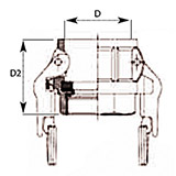 衬氟CAMLOCK D安全型  TYPE FLSD