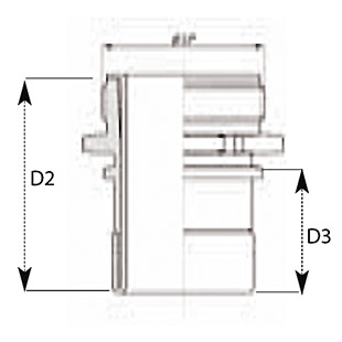 衬氟外螺纹光滑管尾接头  TYPE PLGA